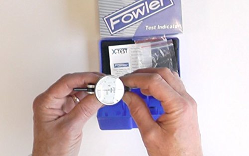 Fowler 52-562-004 Vertical White Dial X-Test Indicator, 0.0005" Graduation Interval, 0.060" Maximum Measuring Range, 1.5" Diameter