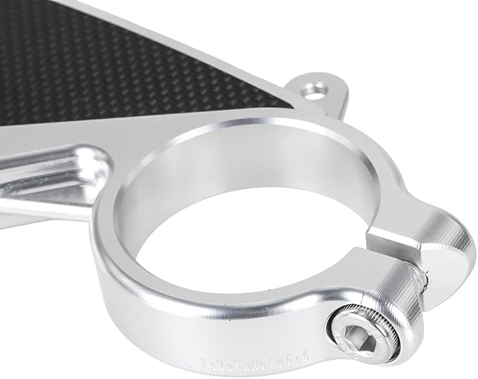 ONE.K.S Motorcycle Uplink Triple Tree Forks Front End Upper Top Clamp CNC Aluminum Steering Clamp Fit for YZF R6 European Version 2017-2025 (Silver-TX)