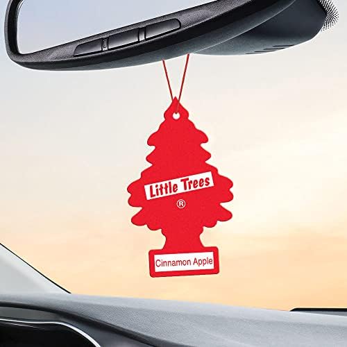 LITTLE TREES Car Air Freshener | Hanging Tree Provides Long Lasting Scent for Auto and Home | 24 Air Fresheners |Cinnamon Apple