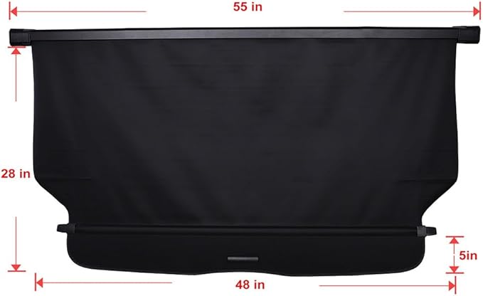 SCITOO Cargo Cover for 2012-2016 Fit for Honda CR-V 2.4L Retractable Rear Trunk Cargo Shade Luggage Security Cover Shielding Waterproof