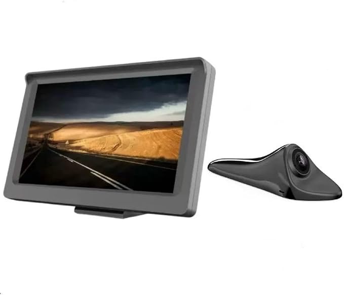 Blind Spot System for Any Car, HD Side View Security Camera, Electronic Blind Spot Rearview Mirror Camera with Rotatable Lens, 120 Wide Angle View, Paste Installation, AHD 720/1080P (2, Black)