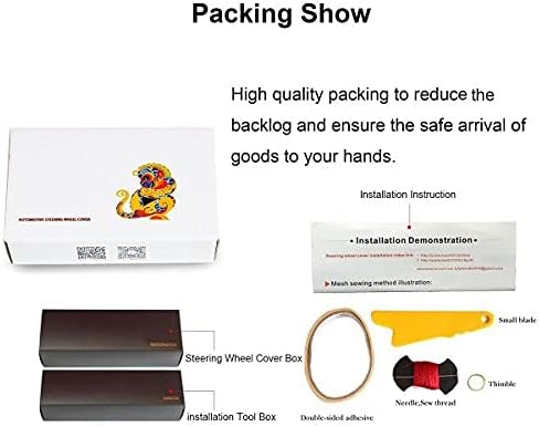 Loncky Custom Fit Dark Brown Genuine Leather Steering Wheel Cover for Toyota Land Cruiser 1995 1996 1997 1998 1999 2000 2001 2002 Accessories Car Interior Hand Stitched OEM Parts