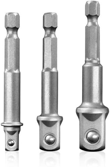 BOEN 38 Piece Set, Including 1/2" Drive Deep Impact Socket with Durable Case, 1/4", 3/8", 1/2" Size Impact Grade Socket Adapter Set with Bit Holder, 6 Point Design