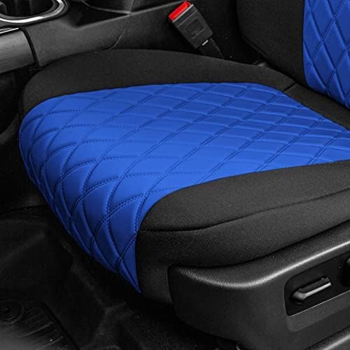 FH Group Custom Fit Car Seat Covers Specifically Made for 2019-2023 Chevrolet Silverado 1500 2500HD 3500HD WT | Custom | LT Ultraflex Neoprene Water Resistant Automotive Seat Covers - Full Set Blue