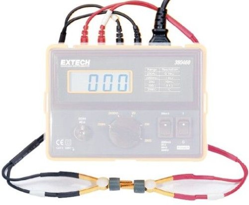 Extech 380465 Kelvin Clip Test Lead Set for Milliohm Meter Models 380460 and 380462 | Replacement test leads, Kelvin clips, 4-wire, milliohm meter accessory, 6 month warranty