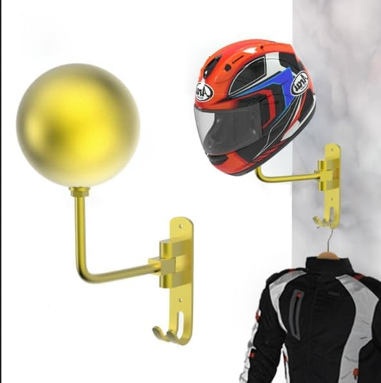 Helmet Hanger Wall Mount 180° Swivel Helmet Holder for Motorcycle Bike Racing Outerwear Sports Gear