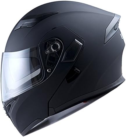 1Storm Motorcycle Modular Full Face Helmet Flip up Dual Visor Sun Shield: HB89