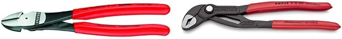 KNIPEX High Leverage Diagonal Cut and Cobra Water Pump Pliers Bundle