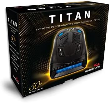 Whistler Titan Extreme Performance Radar Detector and Laser Detector, 360° Maxx Coverage, Auto Learning Technology, DSP Technology Provides Maximum Sensitivity, GPS Enhanced Features, TFSR