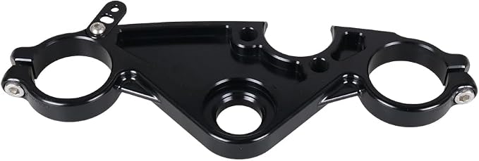 ONE.K.S Motorcycle Uplink Triple Tree Forks Front End Upper Top Clamp CNC Aluminum Steering Clamp Fit for YZF R6 European Version 2017-2025 (Black-TX)