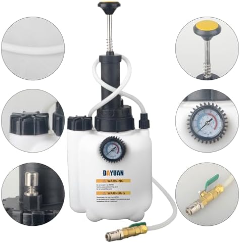 DAYUAN 24pcs Pneumatic Diesel Injector Puller Air Vibration Injector Removal Tool Kit Bundle with 3L Manual Transmission Fluid ransfer Pump