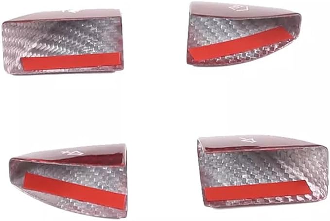 Real Dry Carbon Fiber Direct Manufacturer for 2014-2019 Chevrolet Corvette C7 Car Interior Decorative Accessories Volume Button Trim Cover 4 PCS (Red Carbon)