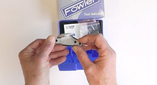 Fowler 52-562-005 Vertical White Dial X-Test Indicator, 0.0005" Graduation Interval, 0.060" Maximum Measuring Range, 1" Diameter