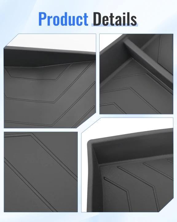 Center Console Organizer Tray Fit for Land Rover Defender 90 110 130 2025 2026, Black Silicone Storage Box Insert for Small Items