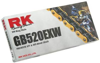 RK Racing Chain GB520EXW-110 (520 Series) Gold 110 Link Extreme Performance Off-Road and ATV XW-Ring Chain with Connecting Link
