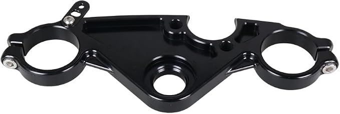ONE.K.S Motorcycle Uplink Triple Tree Forks Front End Upper Top Clamp CNC Aluminum Steering Clamp Fit for YZF R6 European Version 2017-2025 (Black)