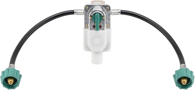 RecPro RV Propane Gas Regulator 2-Stage Auto Changeover | 11.5" Pigtail Hose Connector | 250 PSI | 287,500 BTU | Mounting Bracket & Cover | For RVs, Vans & Trailers