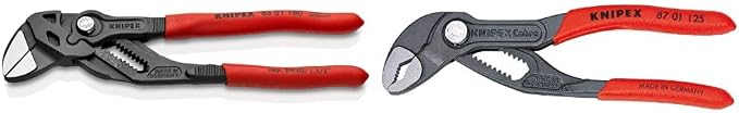 KNIPEX Tools Pliers Wrench (8601180) 7 1/4-Inch and Cobra Water Pump Pliers (8701125) 5-Inch Bundle