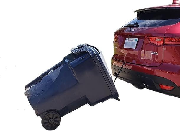 Trash Can Hauler Towing Strap System, No Hitch Vehicle to Cart Connector for Garbage & Recycling Cans, Universal Utility Hauler for Cars, ATVs, Lawn Mowers & Tractors