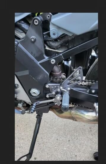 PROCNC Motorcycle Aluminum Rearsets Foot pegs Rear sets Footrest Fit for Suzuki GSXR1000 2000 2001 2002 2003 2004 GSXR750 1996-2005 SV650/SV650S SV1000/S 1998-2014 GSX600 2000-2005 (Grey)