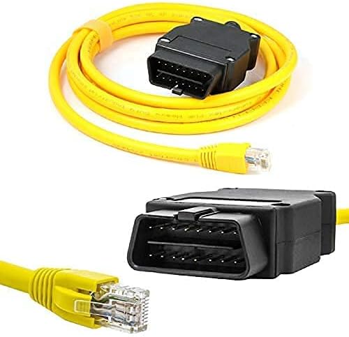 Lightning to Ethernet, 2 in 1 Phone to OBD2,ENET Rj45 Cable ethernet Connector Tools to OBD Interface Cable Coding F-Series 10/100Mbps High Speed,Ethernet Adapter with Charge Port Plug and Play[White]
