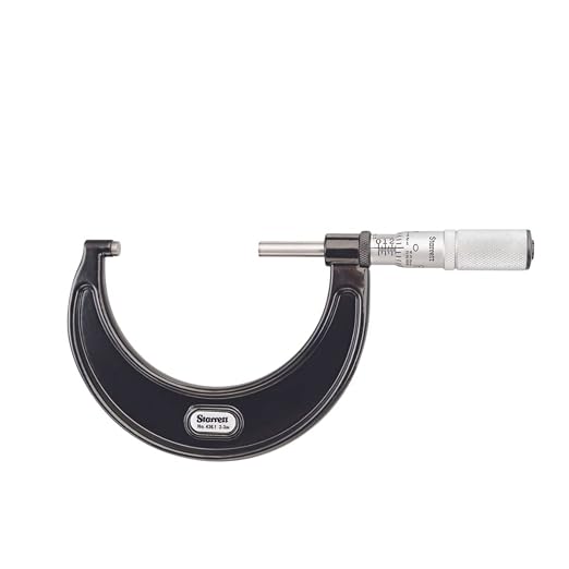 Starrett Outside Micrometer with One-Piece Spindle, Satin Chrome Finish and Advanced Sleeve Design - Quick and Easy Adjustment, 2-3" Range, .0001" Graduation - T436.1XFL-3