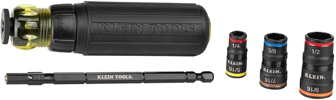 Klein Tools 7-in-1 Impact Flip Socket Set with Ratcheting Handle plus 11-in-1 Ratcheting Screwdriver/Nut Driver