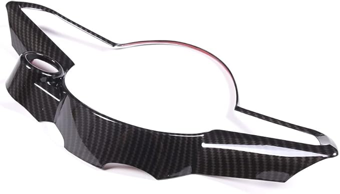 TOYCIDFG Car Steering Wheel Frame Trim Cover Compatible with Alfa Romeo Giulia/Stelvio Interior Accessories ABS Inner Decoration (Carbon Fiber Pattern)