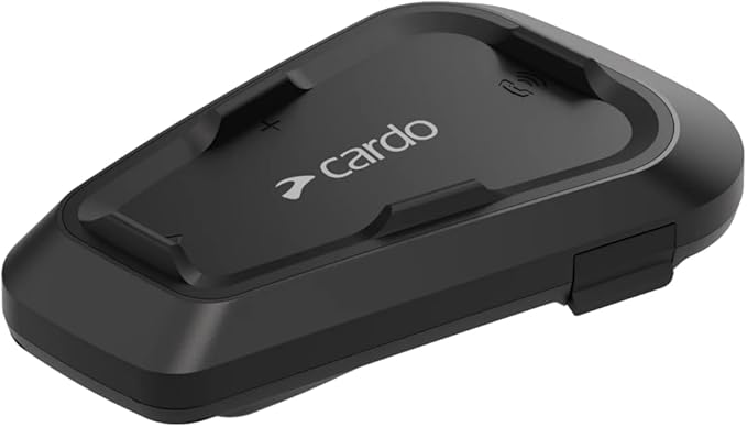 Cardo Systems Spirit Motorcycle Bluetooth Communication Headset, 2-Way Bluetooth, Thin 32mm Speakers, Waterproof, Universal Connectivity - Single Pack
