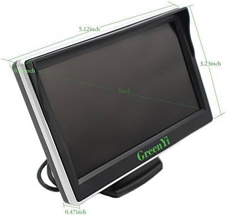 GreenYi AHD Monitor Camera Set, 800x480 HD TFT Monitor + Universal AHD 1080P Rear Front Side View Camera with Adjustable Fisheye Lens