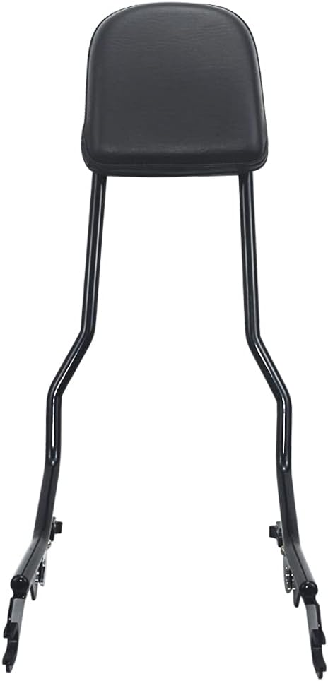 Backrest, Sissy Bar Upright w/Backrest Pad fits for Harley Softail FLDE, FLHC, FLHCS, FLSL, FXBB, and FXST models 2018-2024, Gloss Black