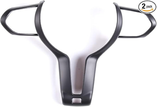 TINKI Car Steering Wheel Button Cover Trim Fit for BMW F20 F21 F22 F23 F30 F32 F33 F34 F36 F39 F15 F16 F80 F85 F86 M-Sport Interior Accessories, Only Fits for The Middle Hollow Version, Matte Black