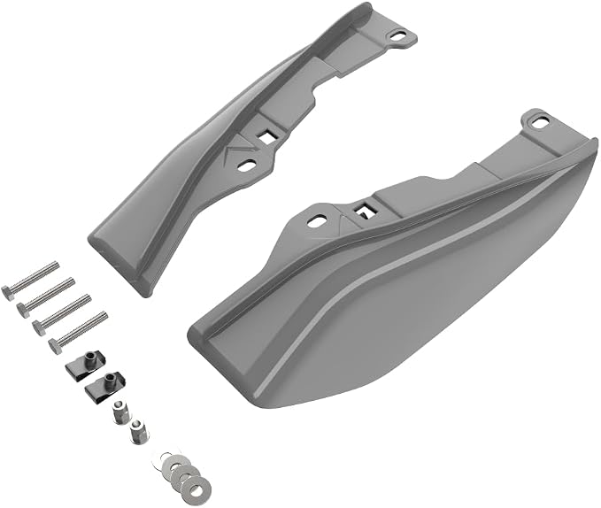Advanblack 2026 Road Glide Mid Frame Air Deflector, Dark Billiard Gray Air Deflector Heat Shield Compatible with Harley Touring Street Glide, Road King, Electra Glide, 2009-2026
