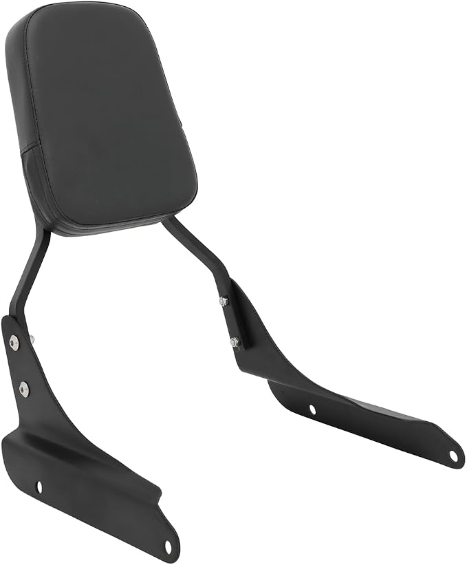 Passenger Sissy Bar Rear Backrest Pad for Honda Shadow VLX 600 VT600C VT600CD Deluxe 1998-2008, Black