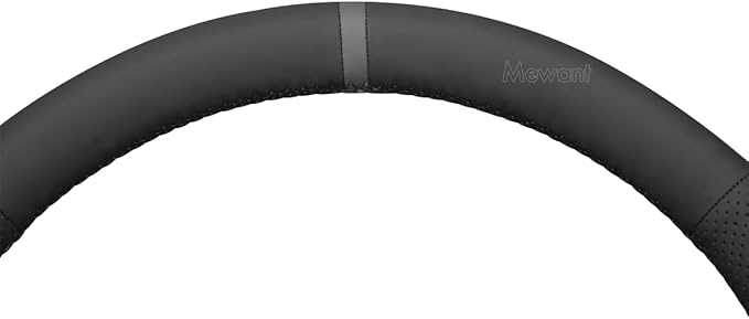 MEWANT Hand Stitch Car Steering Wheel Protector Wrap Cover for GMC Sierra 1500 2019-2023 / Sierra 1500 Limited 2022 / Sierra 2500 2020-2024 / Sierra 3500 2020-2024 / Yukon (XL) 2021-2023 Accessories
