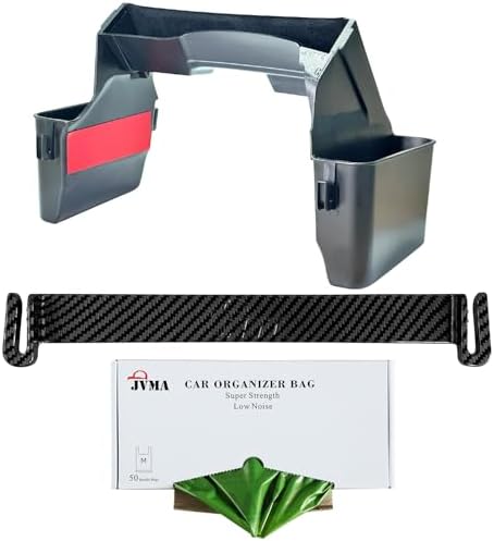 JVMA Center Console Organizer Tray and Car Trash Bag Hook Assembly for Jeep Gladiator JT and Wrangler JL JLU 2026-2018 Accessories