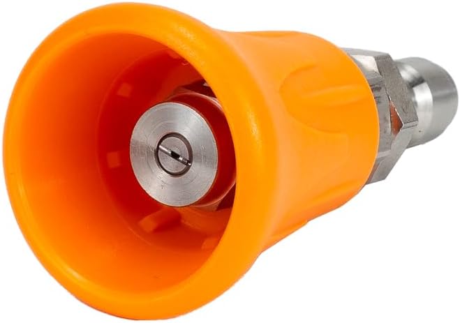 Maxshine Premium Stainless Steel Spray Nozzle Set | Universal ¼″ Quick-Connect Nozzles (15°, 25°, 40°) in Protective Rubber Housing | Durable, Leak-Free Professional Car Wash Accessory