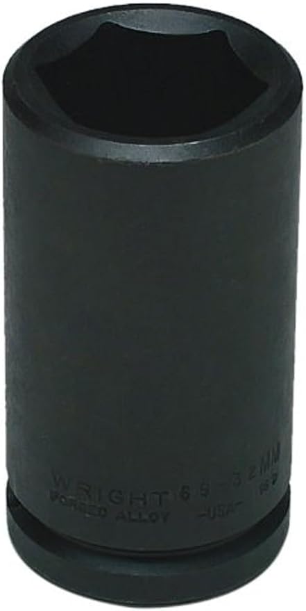 Wright Tool 69-50MM 3/4" Drive 6 Point Metric Deep Impact Socket, 50mm , Black