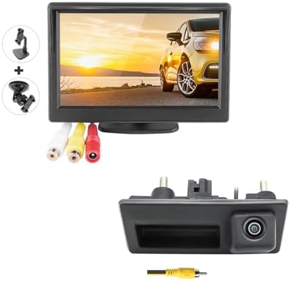 GreenYi AHD Monitor Camera Set, 800x480 HD TFT Monitor + VW Trunk 720P Rear View Camera