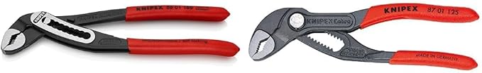 Knipex 8801180 7-Inch Alligator Pliers and 5-Inch Cobra Water Pump Pliers Bundle