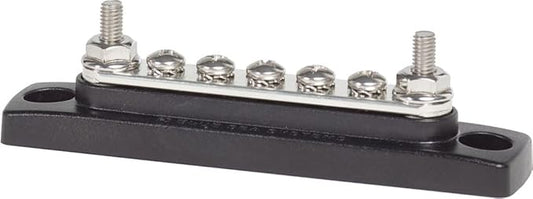 Blue Sea Systems 2304 100 Amp Mini BusBar with 5 screws, One size, Without Cover, Black