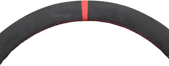 MEWANT Hand Stitch Car Steering Wheel Protector Wrap Cover for GMC Sierra 1500 2019-2023 / Sierra 1500 Limited 2022 / Sierra 2500 2020-2024 / Sierra 3500 2020-2024 / Yukon (XL) 2021-2023 Accessories