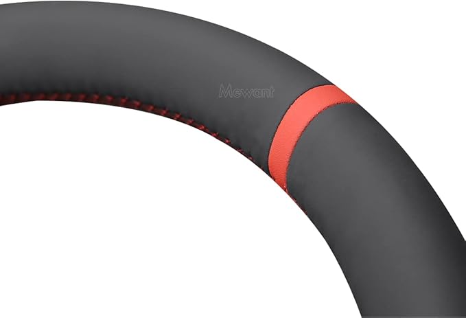 MEWANT Hand Stitch Car Steering Wheel Protector Wrap Cover for GMC Sierra 1500 2019-2023 / Sierra 1500 Limited 2022 / Sierra 2500 2020-2024 / Sierra 3500 2020-2024 / Yukon (XL) 2021-2023 Accessories