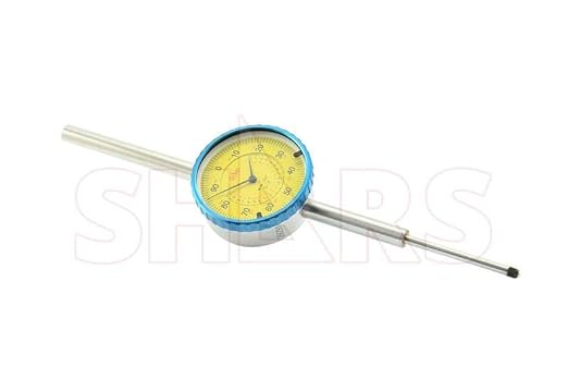 Shars 0-2" High Precision Dial Indicator, Yellow Face, 0.001" Graduation 303-3115Y P]