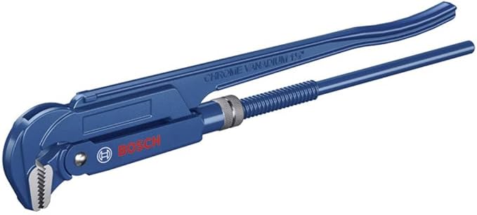 Bosch Professional Corner Pipe Wrench (90° jaw Position, Chrome-Vanadium Steel, Suitable for Pipes is 60 mm or 2 3/8")