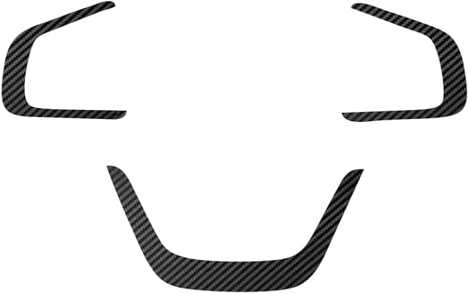 MUXEE 3Pcs Steering Wheel Cover Trims Interior Decaration Sticker for Kia Forte Cerato K3 2019 2020 2021 2022 2023 2024 - ABS Carbon Fiber Sport Interior Accessories(NOT FIT GT and GT Line Models)