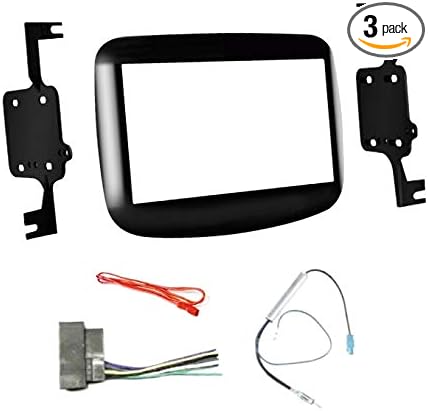 Double Din Car Stereo Install Dash Kit, Wire Harness, and AM/FM Radio Antenna Adapter Made for 2013 2014 2015 2016 Dodge Dart - No Factory 8.4" Radio Vehicles