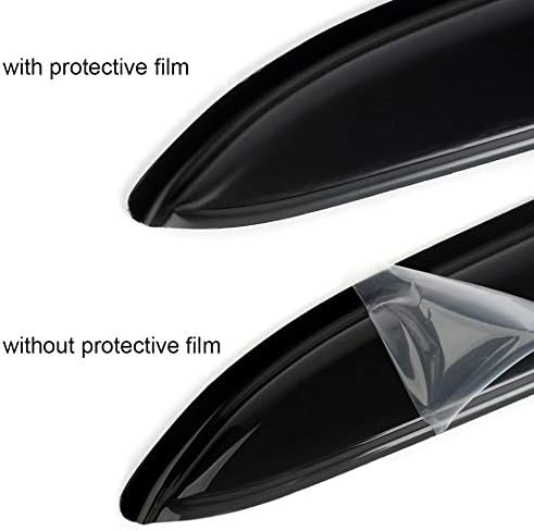 94113 Side Window Wind Vent Deflector,4pcs Out-Channel Tape-On Nice Shade Rain Guards Set,Dark Smoke Window Visors fit for 1997-2001 Honda CR-V