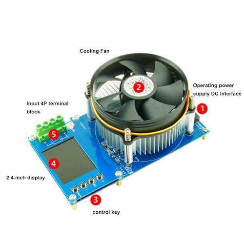 150W 20A Adjustable Constant Current Electronic Load 2.4inch TFT Color Display 4 Working Modes USB Lithium Battery Capacity Monitor Tester Discharge Meter | 2.4inch TFT Color Display, 4 Working Modes, USB Battery Capacity Monitor Tester Discharge Meter