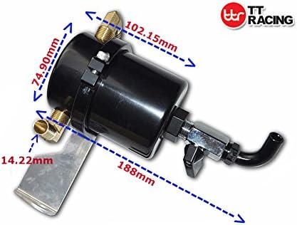 Billet Catch Tank Can Air/Oil Separator Kit for CHEVY/GM TRUCK, 1999-2017 parts 85481 Universal Air/Oil separatorGM_BK